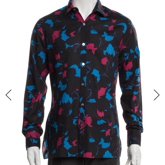 Lanvin Long-Sleeve Printed Shirt — MSRP $650